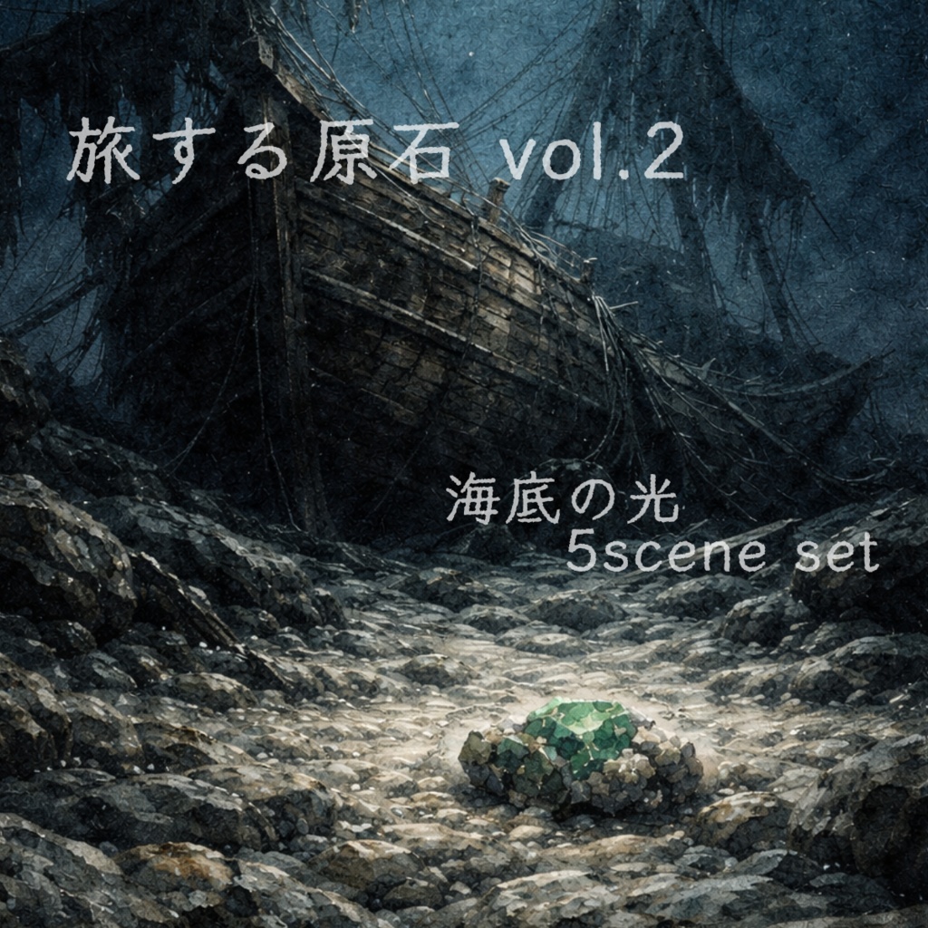 【スマホ壁紙】旅する原石 vol.2｜海底の光 5枚セット（縦長背景）