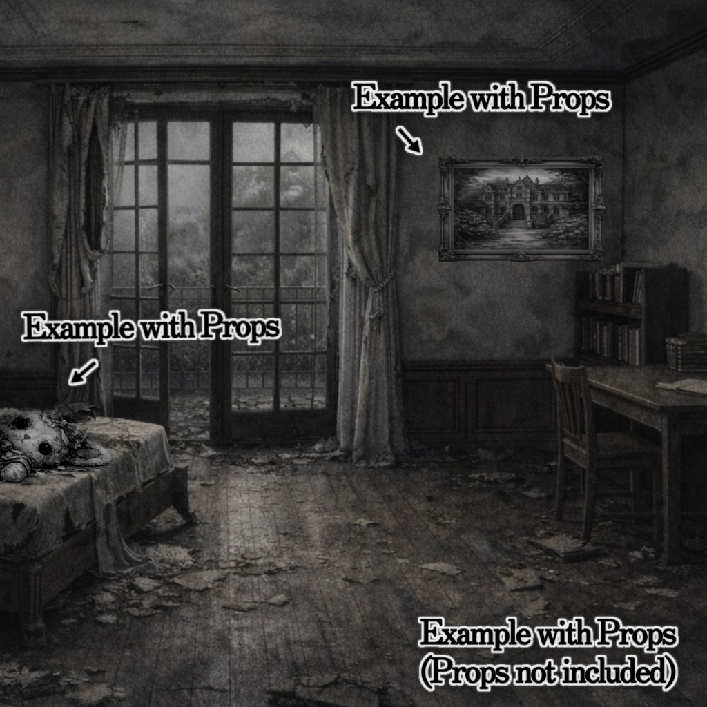 廃墟の洋館TRPG背景素材集② Ruined Mansion Background Set Vol.2