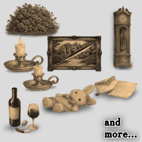 追憶の洋館TRPG小物素材集③ Memories of the Mansion Props Set Vol.3