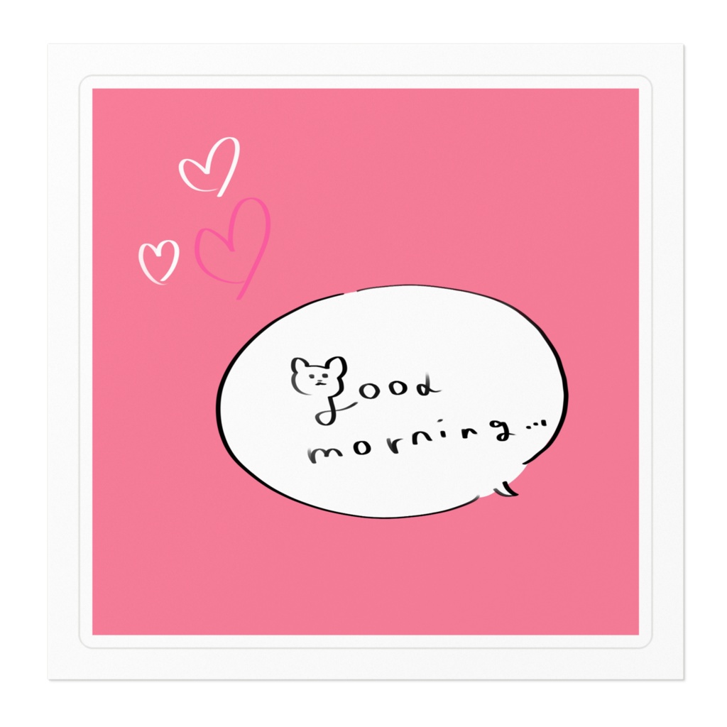 good morning... & shiroinocha~n! ステッカー