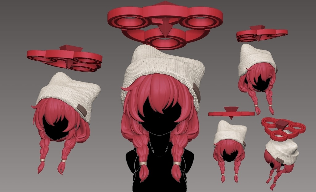 髪パーツD、コトブキヤ「BUSTER DOLL」シリーズ対応