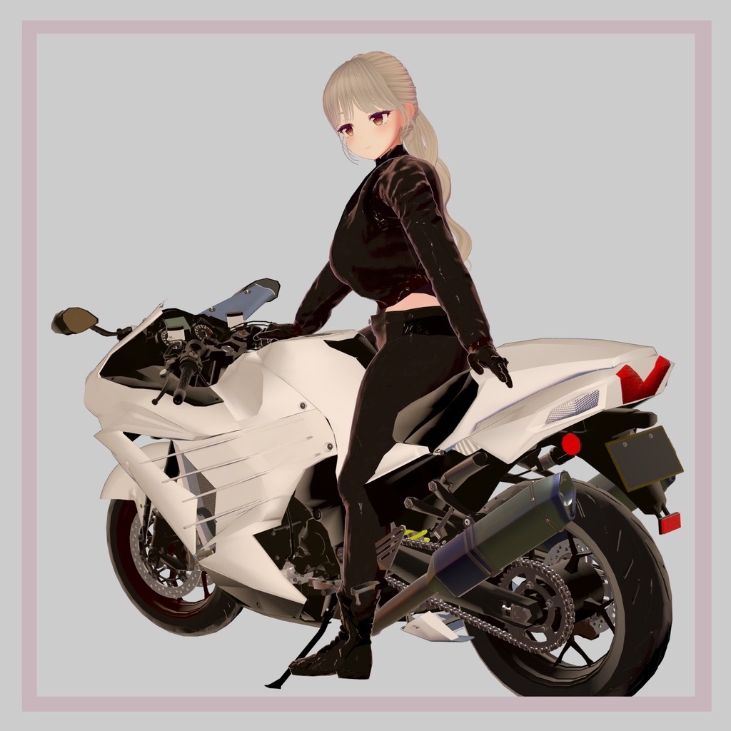 バイクモデル KC1400A20 とバイク衣装(Motorcycle Gear)