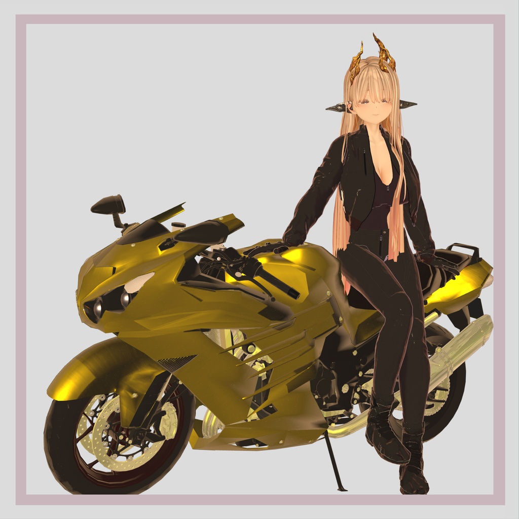 バイクモデル KC1400A20 とバイク衣装(Motorcycle Gear)
