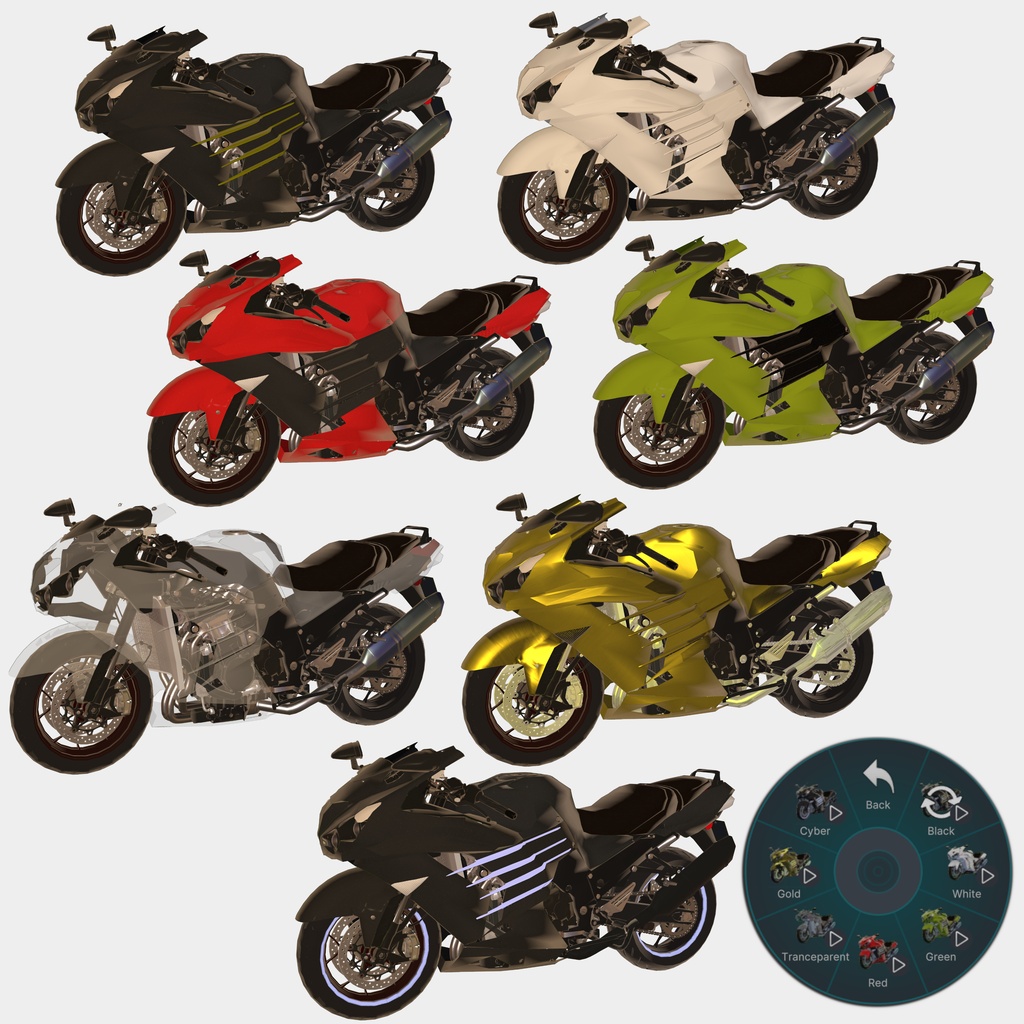 バイクモデル KC1400A20 とバイク衣装(Motorcycle Gear)