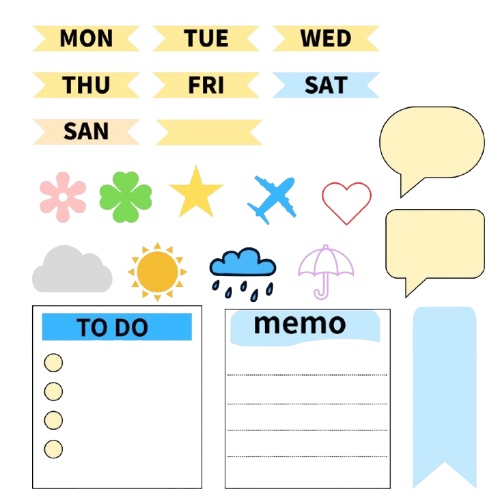 11 Digital Sticker Sheets/デジタルステッカー11シート