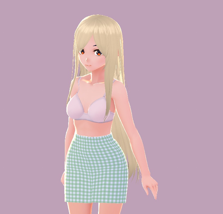 Green plaid skirt グリーンチェック柄スカート