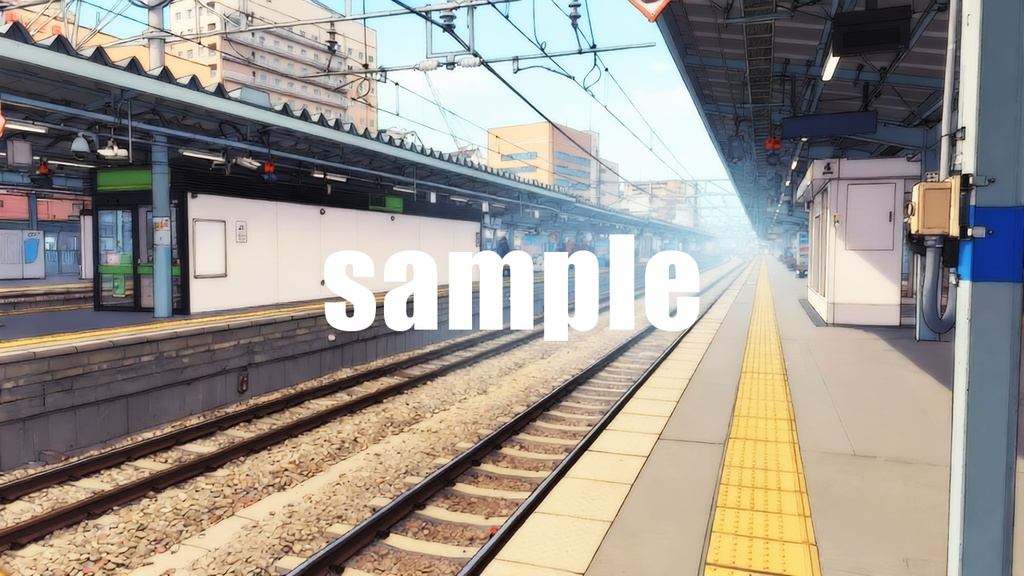 【フリー素材】駅背景素材(昼・夕・夜)｜ノベルゲーム向け｜商用可