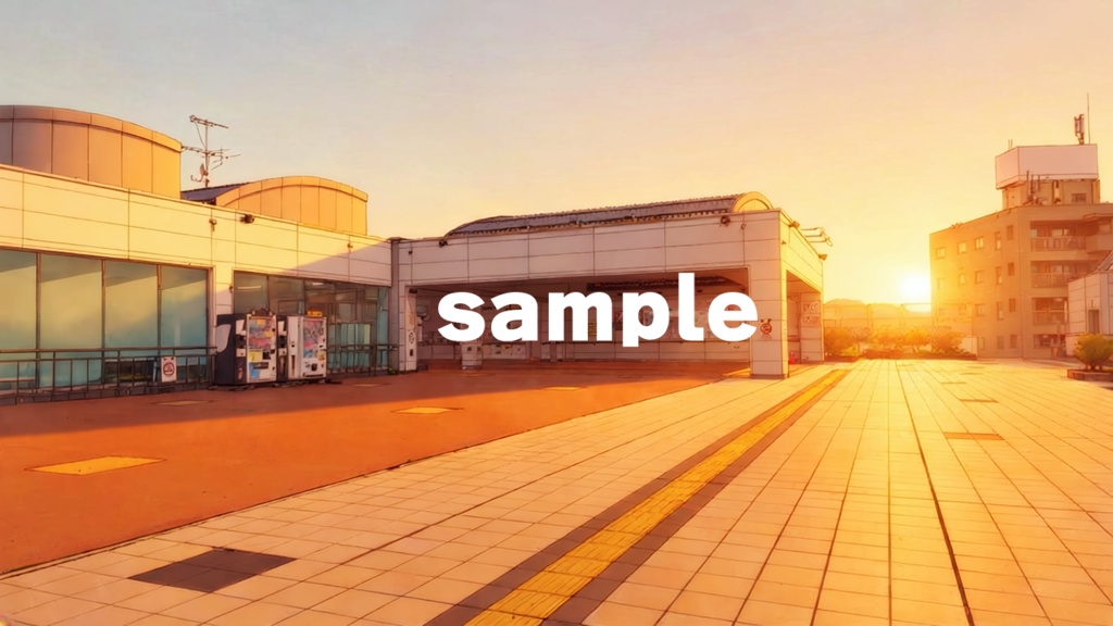 【フリー素材】駅背景素材(昼・夕・夜・天気差分)|ノベルゲーム向け|商用可