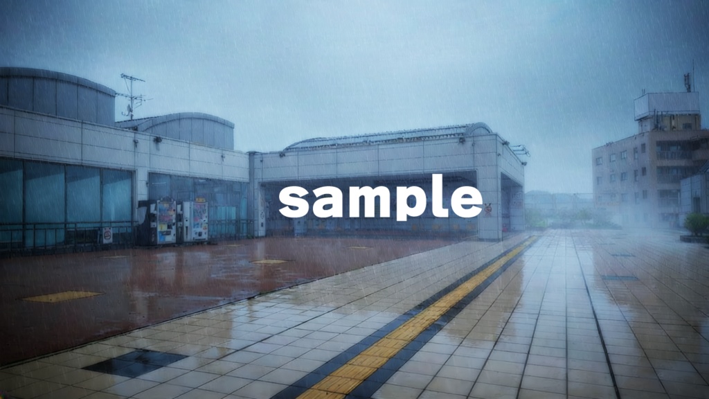 【フリー素材】駅背景素材(昼・夕・夜・天気差分)|ノベルゲーム向け|商用可