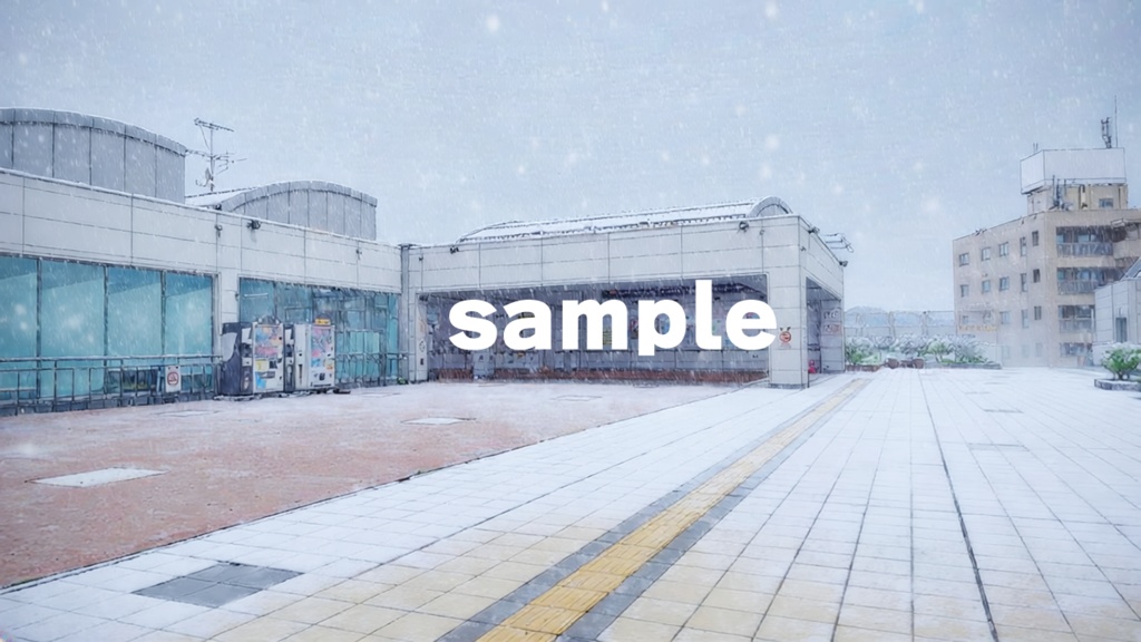 【フリー素材】駅背景素材(昼・夕・夜・天気差分)|ノベルゲーム向け|商用可