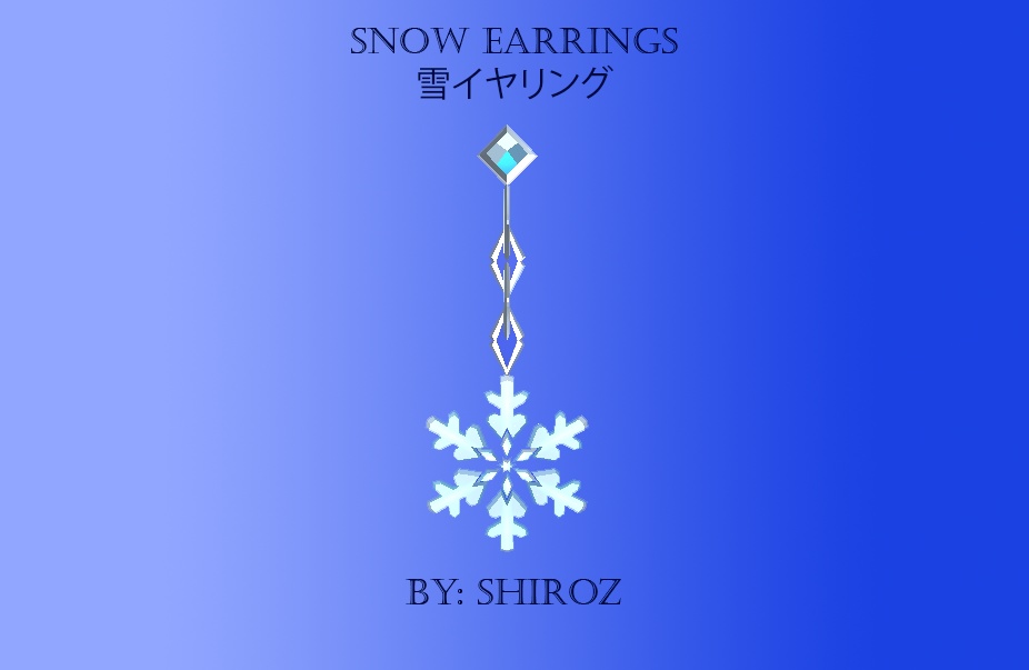 【VRChat向け】雪イヤリング [Snow Earring]