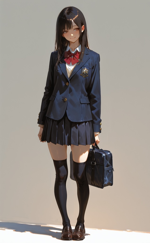 少女立ち絵イラスト5枚セット(制服・カジュアルストリート・オフィススーツ・スポーツウェア・メイド服)【商用利用可】