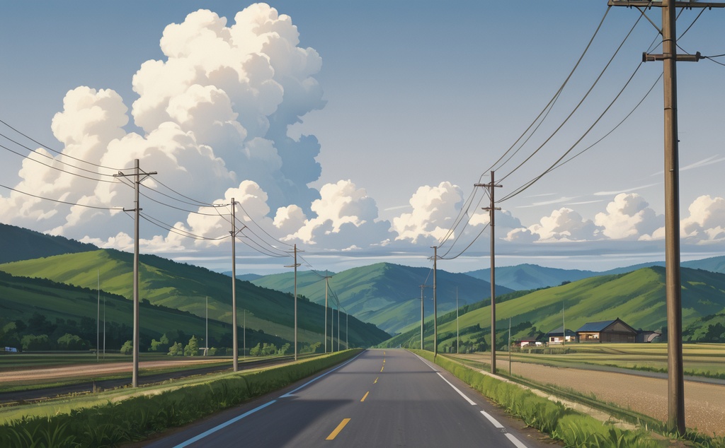 【背景素材】田園・のどかな道 - 背景イラスト5点セット（商用利用可）