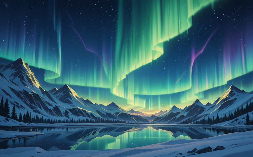 【背景素材】幻想的な空・自然現象 - 背景イラスト5点セット（商用利用可）