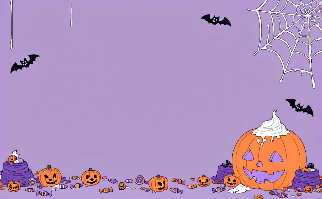 【ハロウィン素材】かぼちゃ・黒猫・ガーランドの飾りイラスト 5枚セット｜告知画像・チラシ・SNS投稿に｜商用利用可・クレジット不要