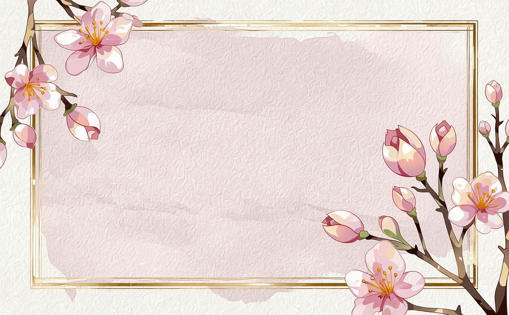 【春の背景素材】桜・チューリップ・藤のフレーム 5枚セット｜入学卒業の告知画像・SNS投稿・チラシに｜商用利用可・クレジット不要