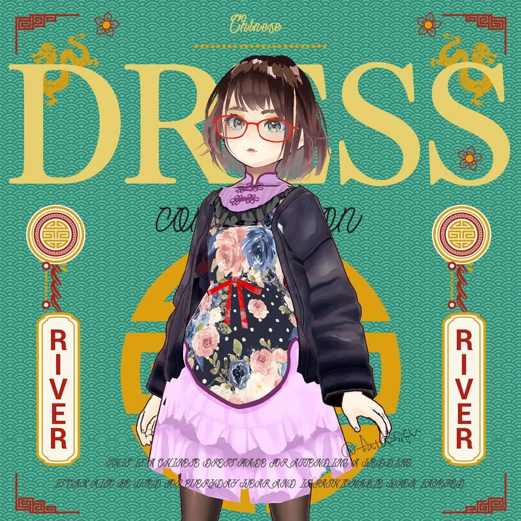 【VRoid texture】チャイナドレスVer