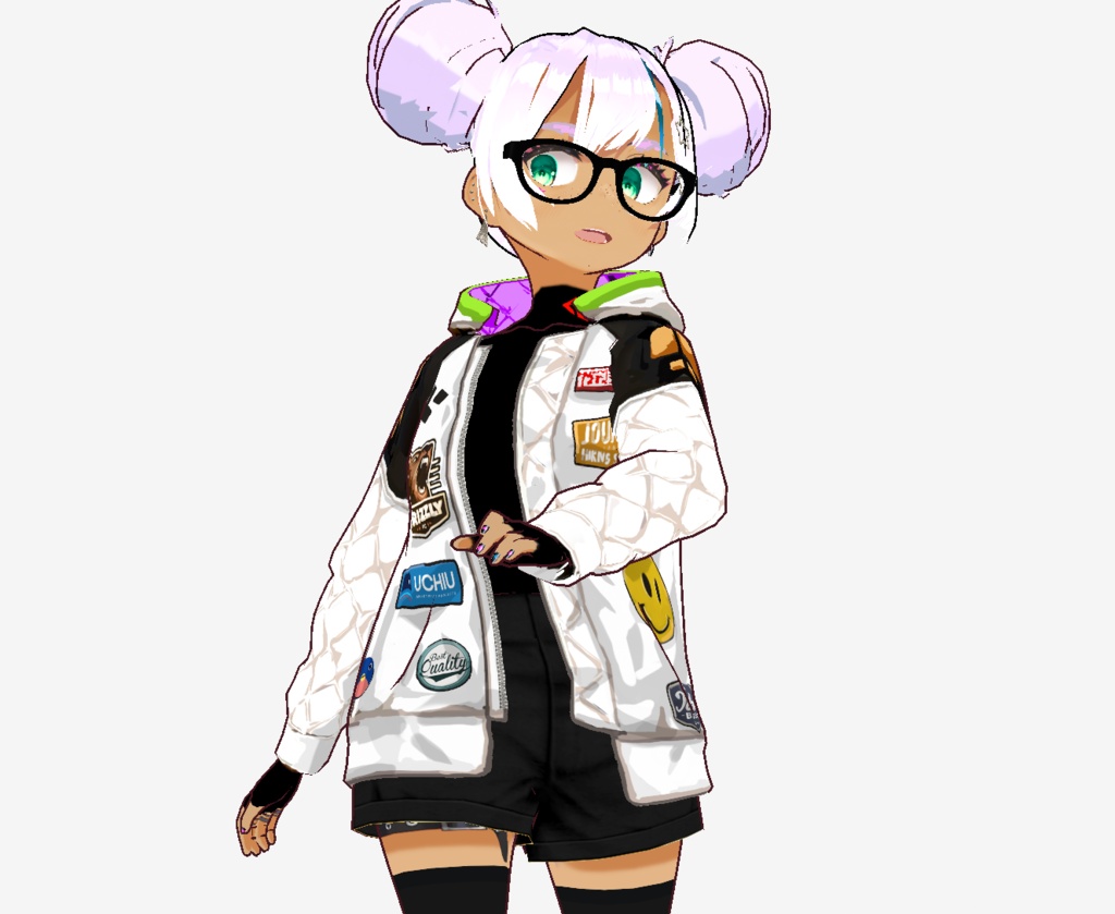 【VRoid】サイバーパンクジャケット セルルックver1.0