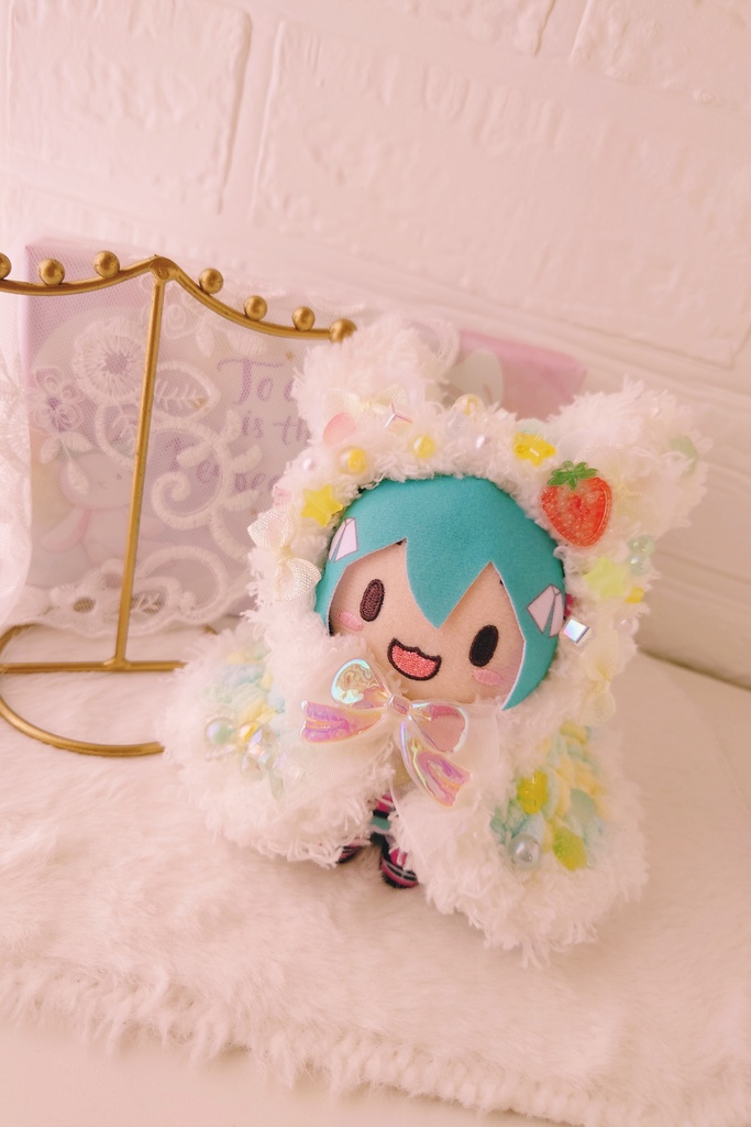 みどりのくま耳ケープ
