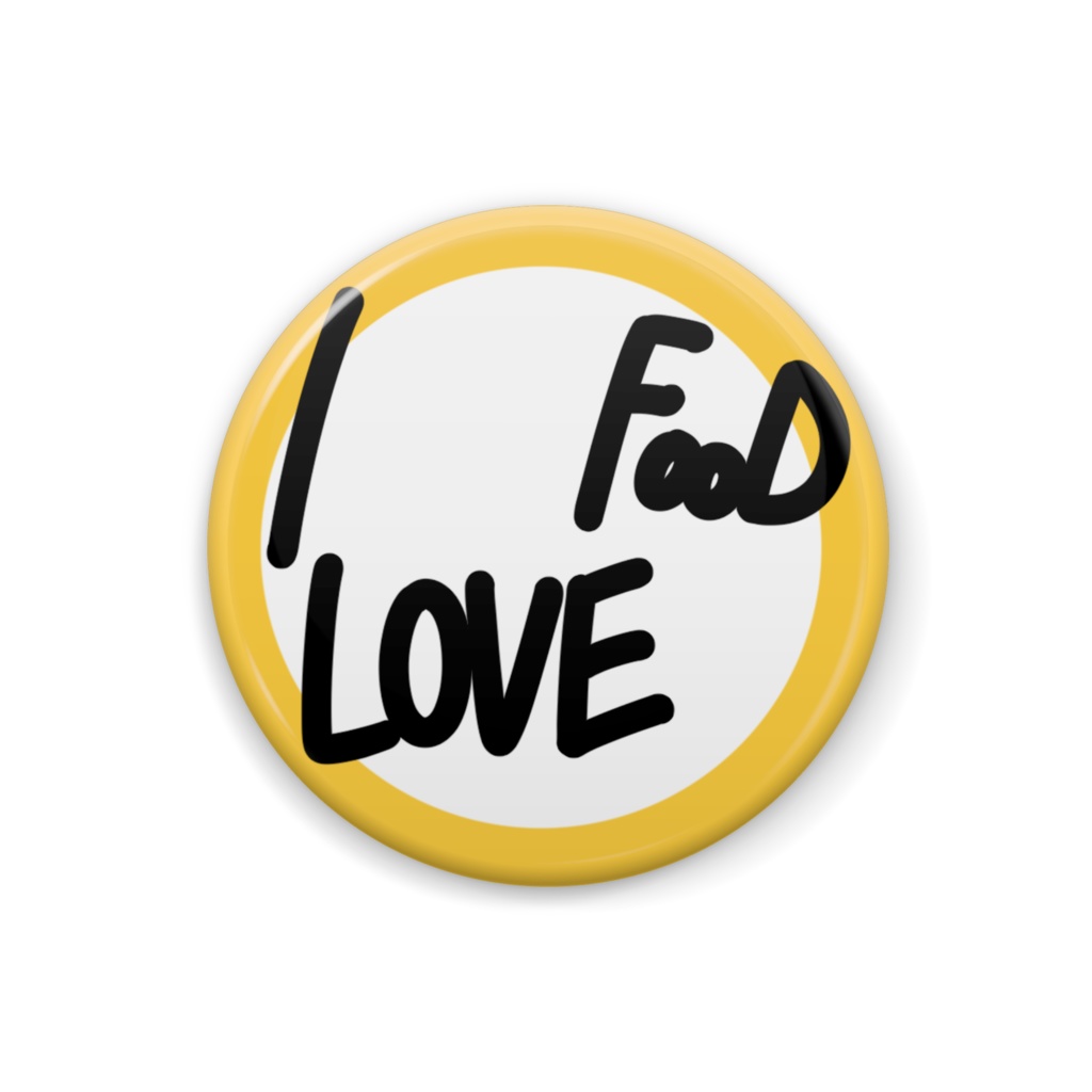 ILOVEFOOD缶バッジ-にくだんご