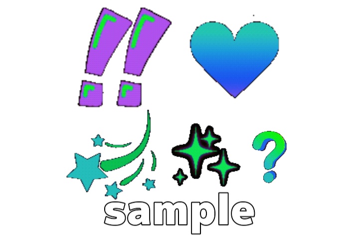 Twitch用 キラキラアニメーションスタンプ(gif) 5個セット