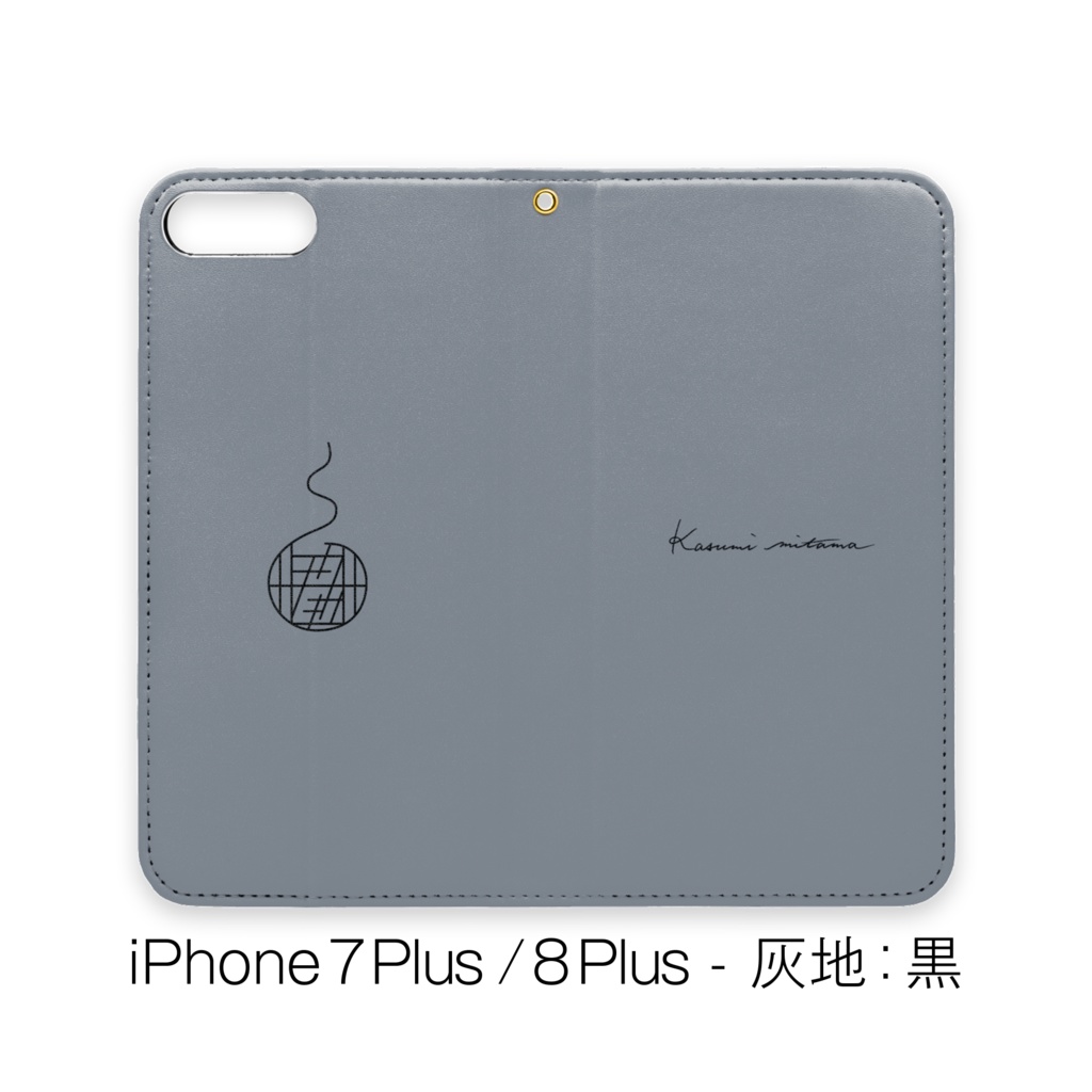 【かすみみたま】手帳型iPhoneケース【シンプルシリーズ】