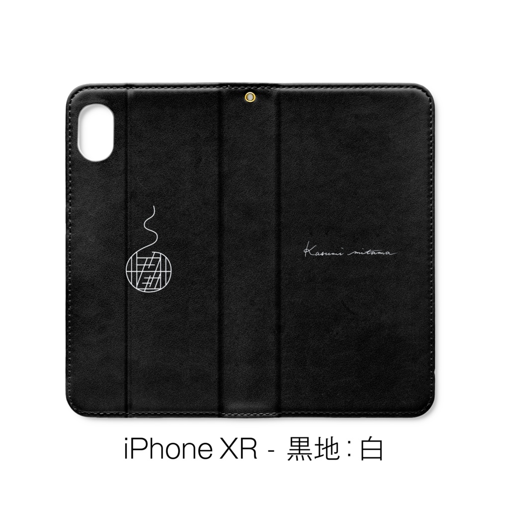 【かすみみたま】手帳型iPhoneケース【シンプルシリーズ】