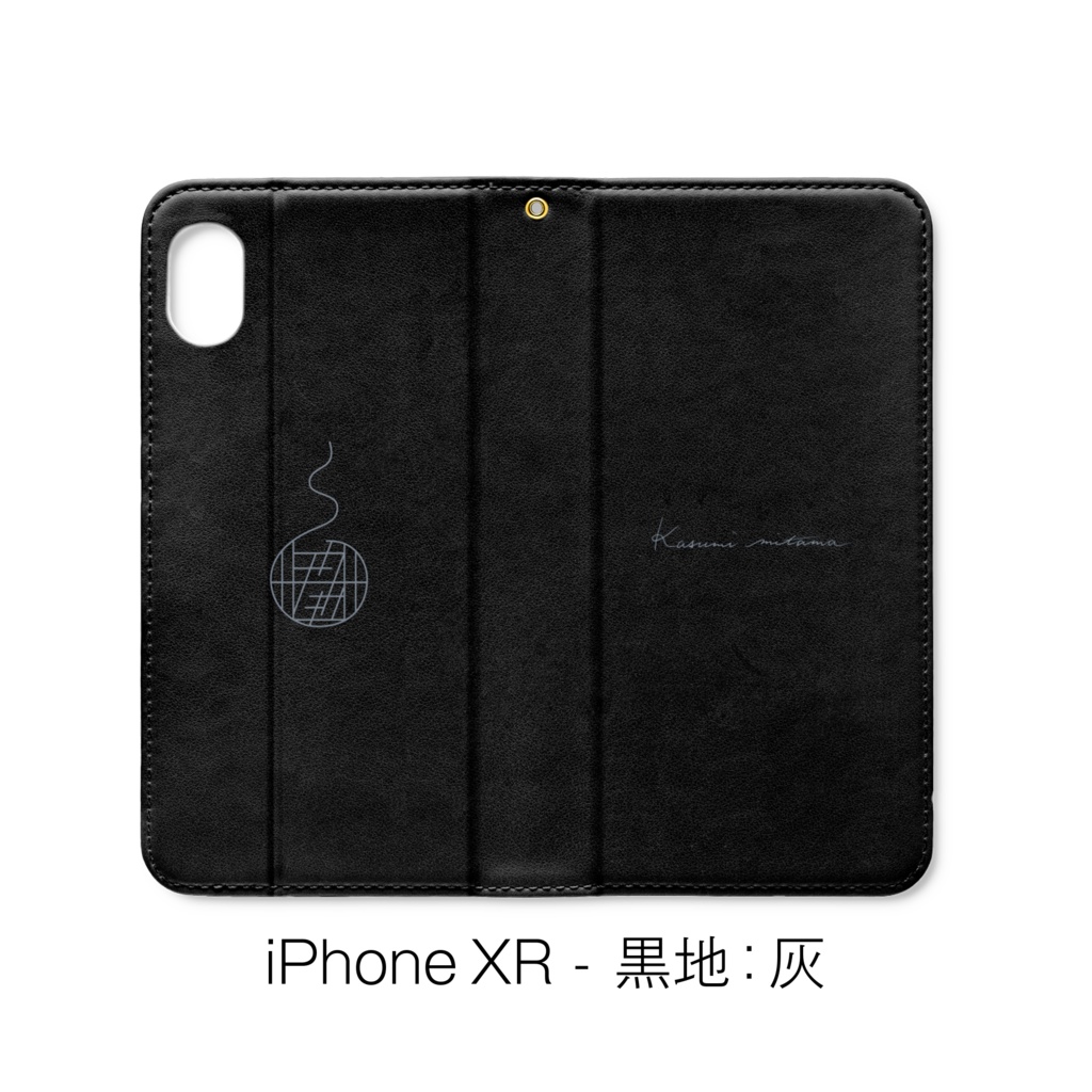 【かすみみたま】手帳型iPhoneケース【シンプルシリーズ】