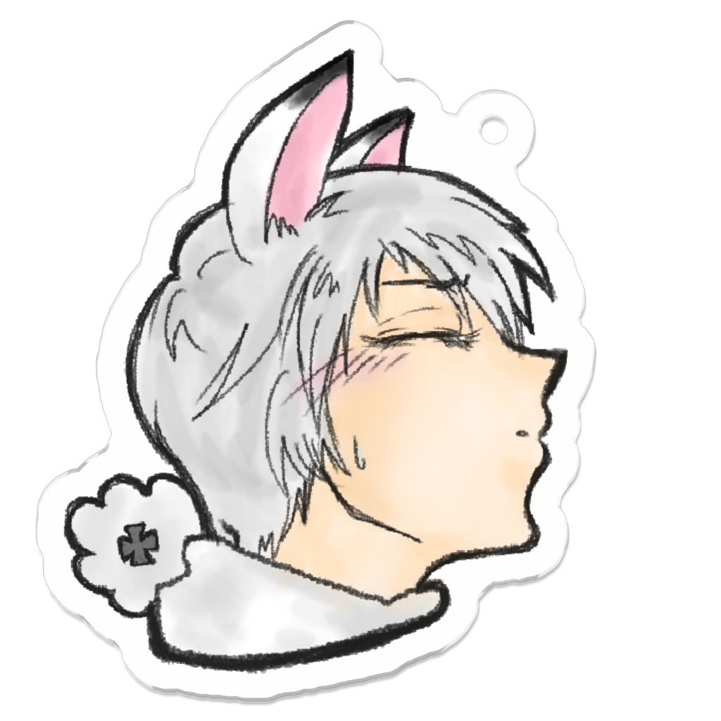 キス待ちうさプちゃんアクキー