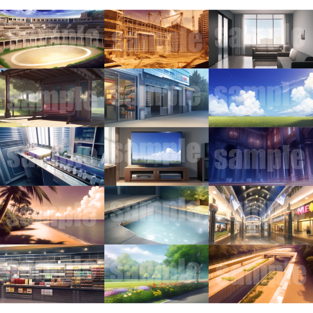 シグラルAI素材集『現代背景編 ノーマル』