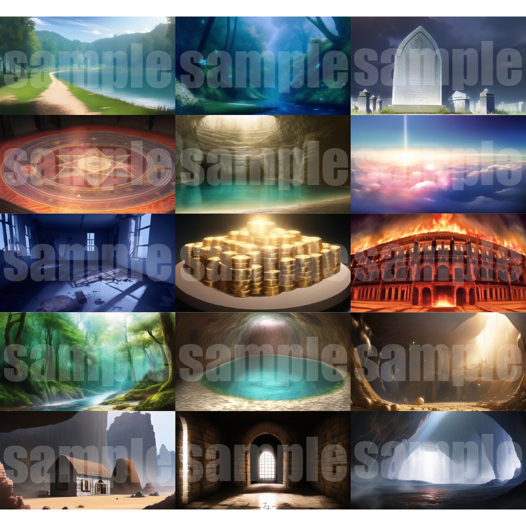 シグラルAI素材集『ダンジョン背景編』