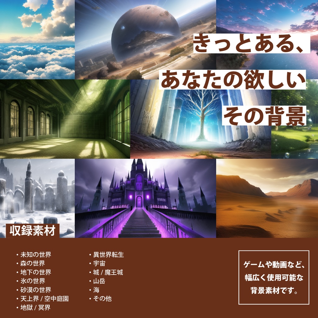 シグラルAI素材集『幻想世界背景編』