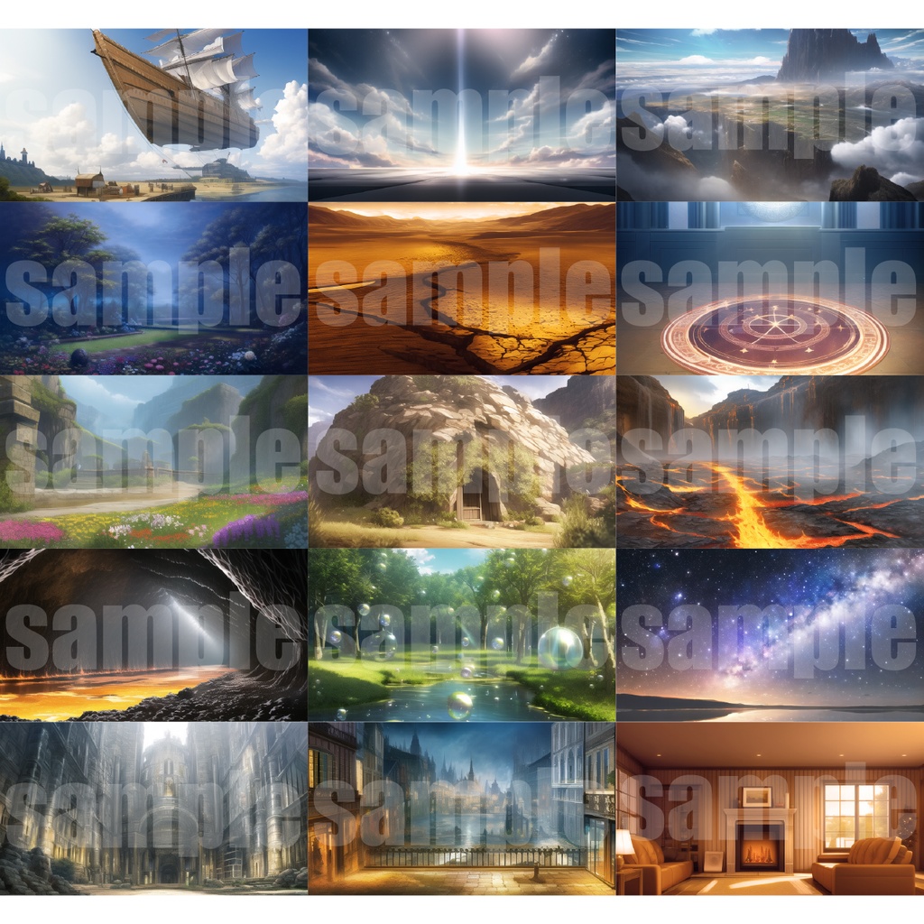 シグラルAI素材集『幻想世界背景編』