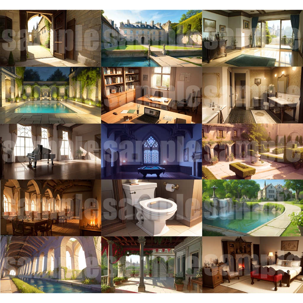 シグラルAI素材集『お屋敷背景編』