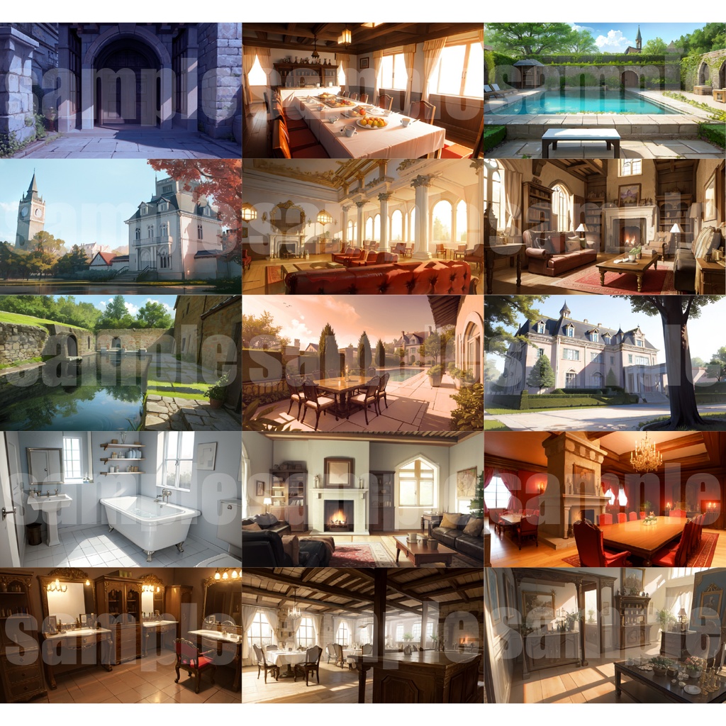 シグラルAI素材集『お屋敷背景編』