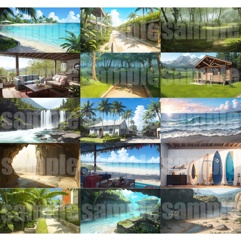 シグラルAI素材集『夏背景編』