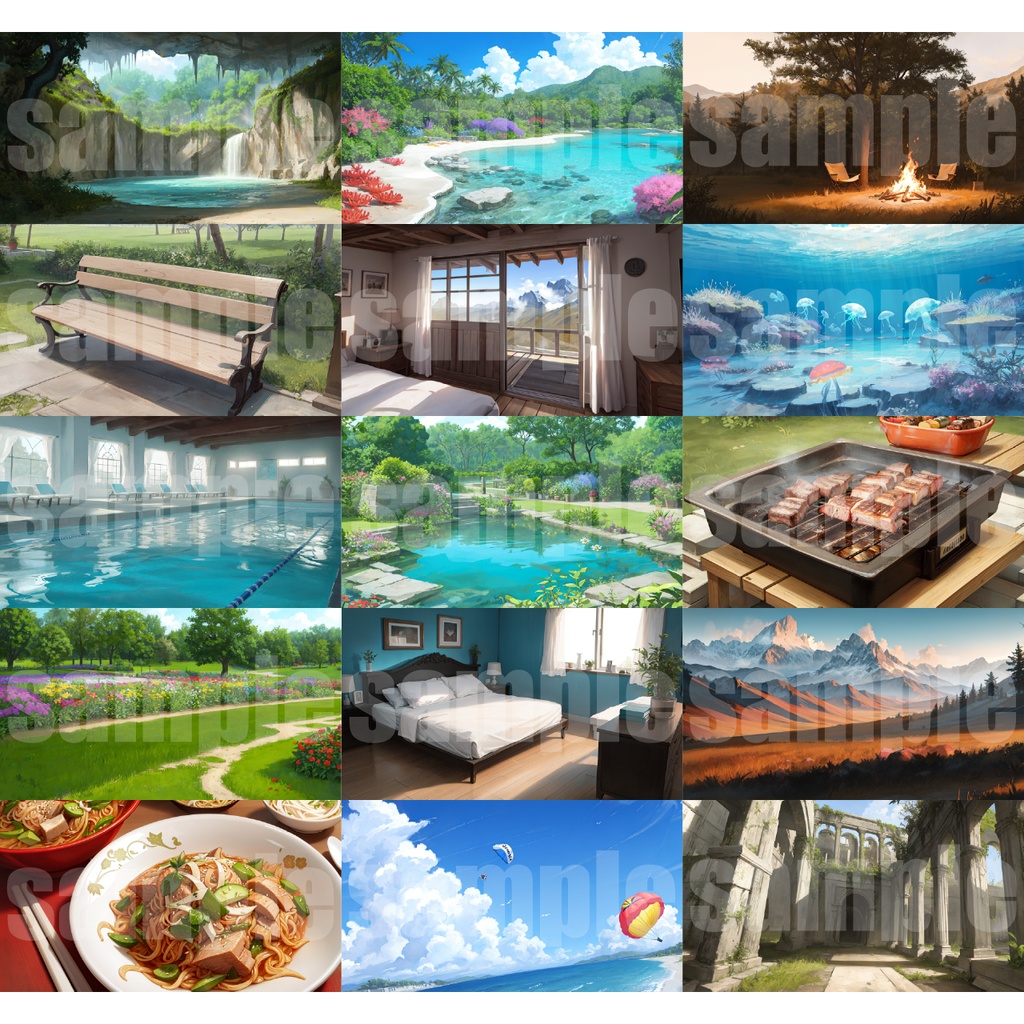 シグラルAI素材集『夏背景編』