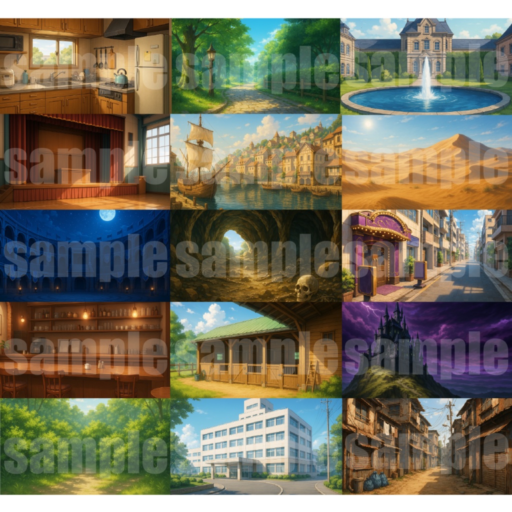 シグラルAI素材集『ゲーム・動画背景編』