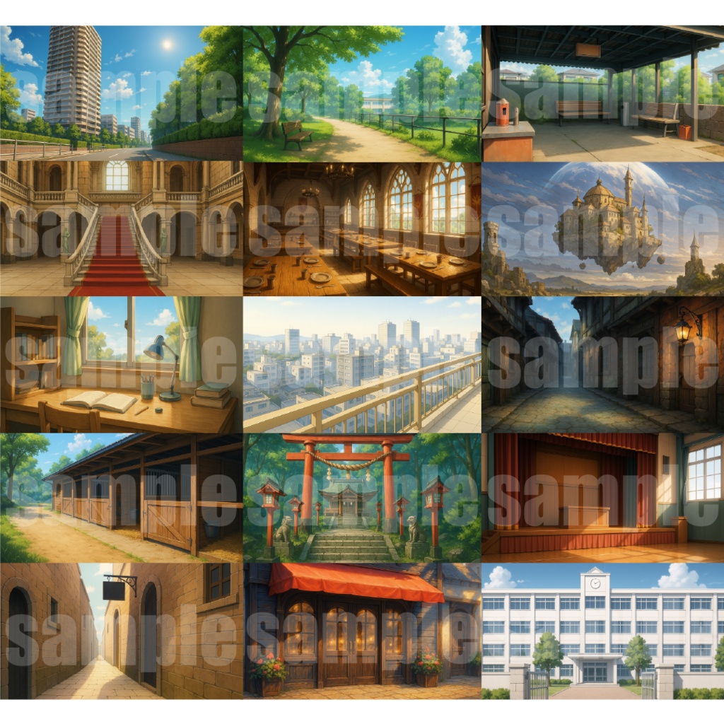 シグラルAI素材集『ゲーム・動画背景編』