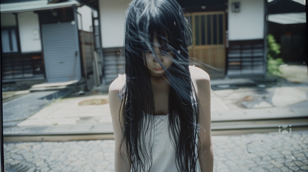 玄関前に現れた少女の霊