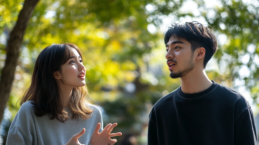 大学生カップルの会話