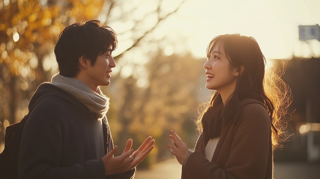 大学生カップルの会話