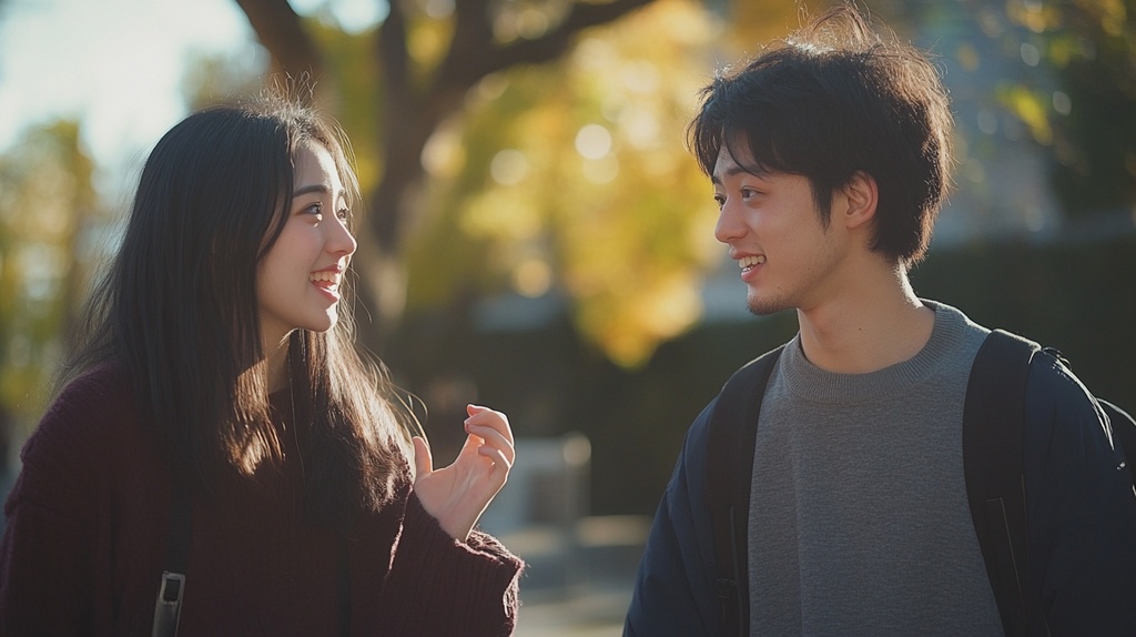 大学生カップルの会話