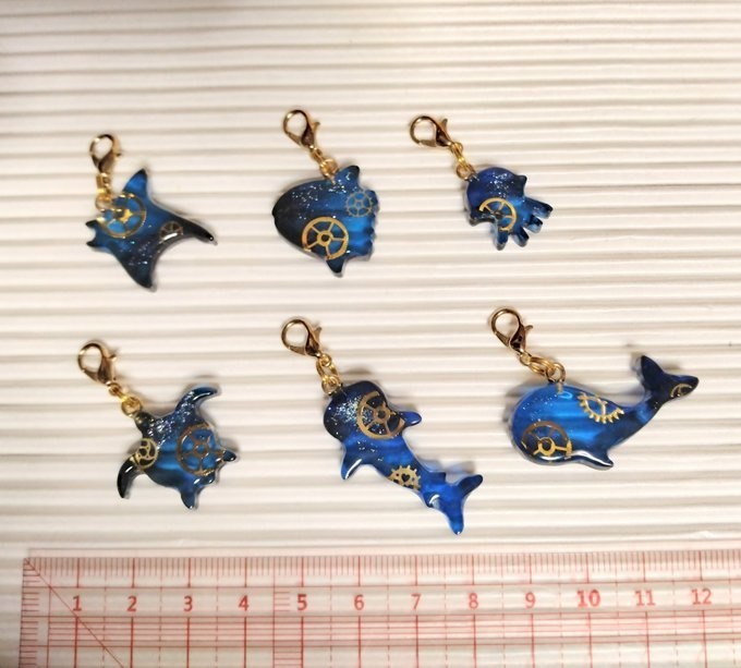 海の生き物ファスナーチャーム