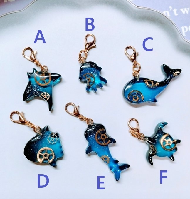 海の生き物ファスナーチャーム