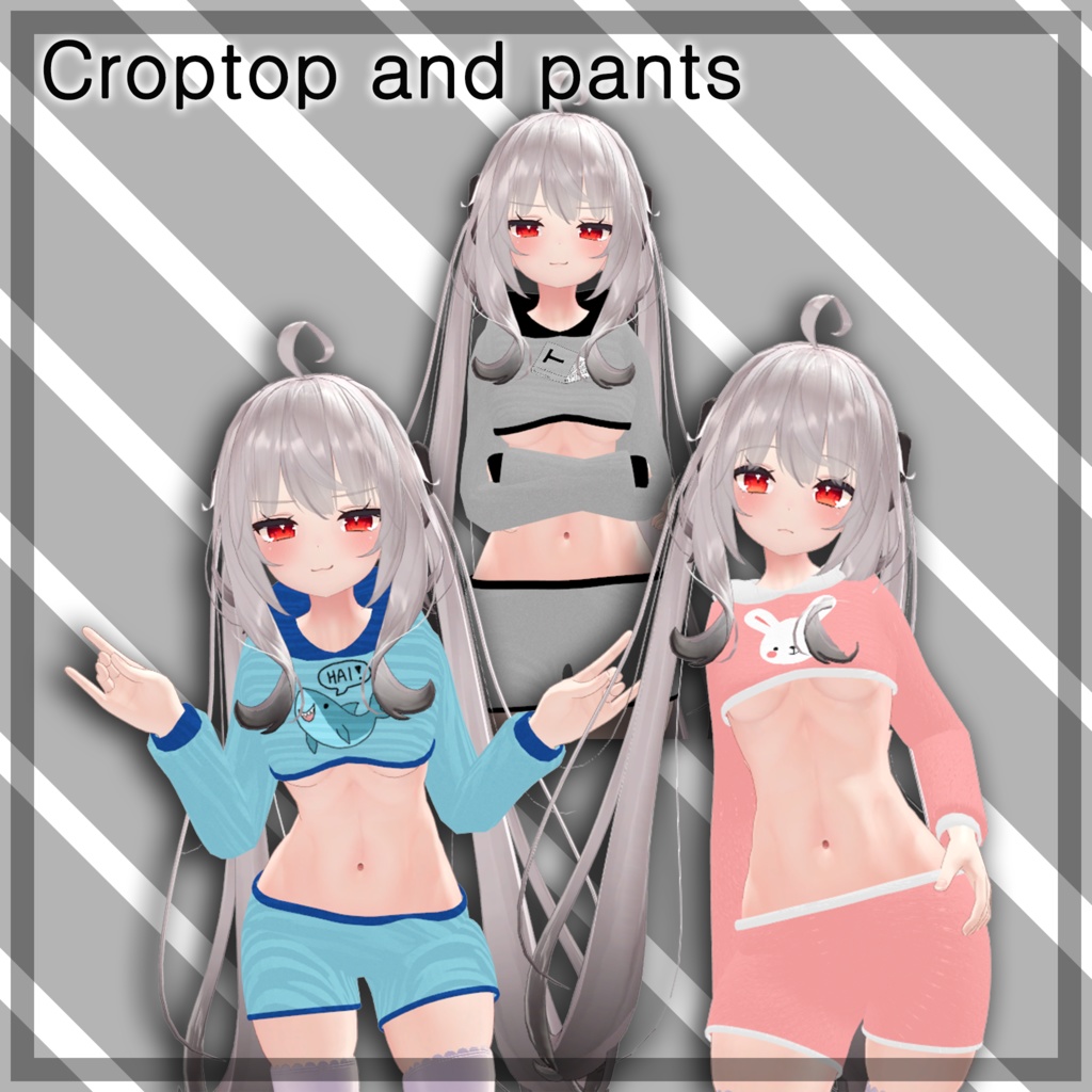 『舞夜(Maya)』クロップトップとショーツCroptop and shorts