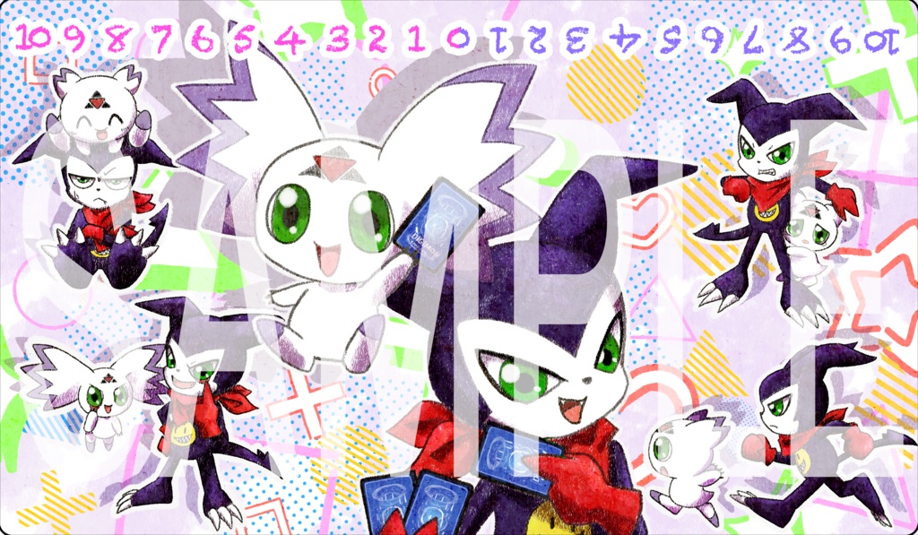 プレイマット(クルモン&インプモン)