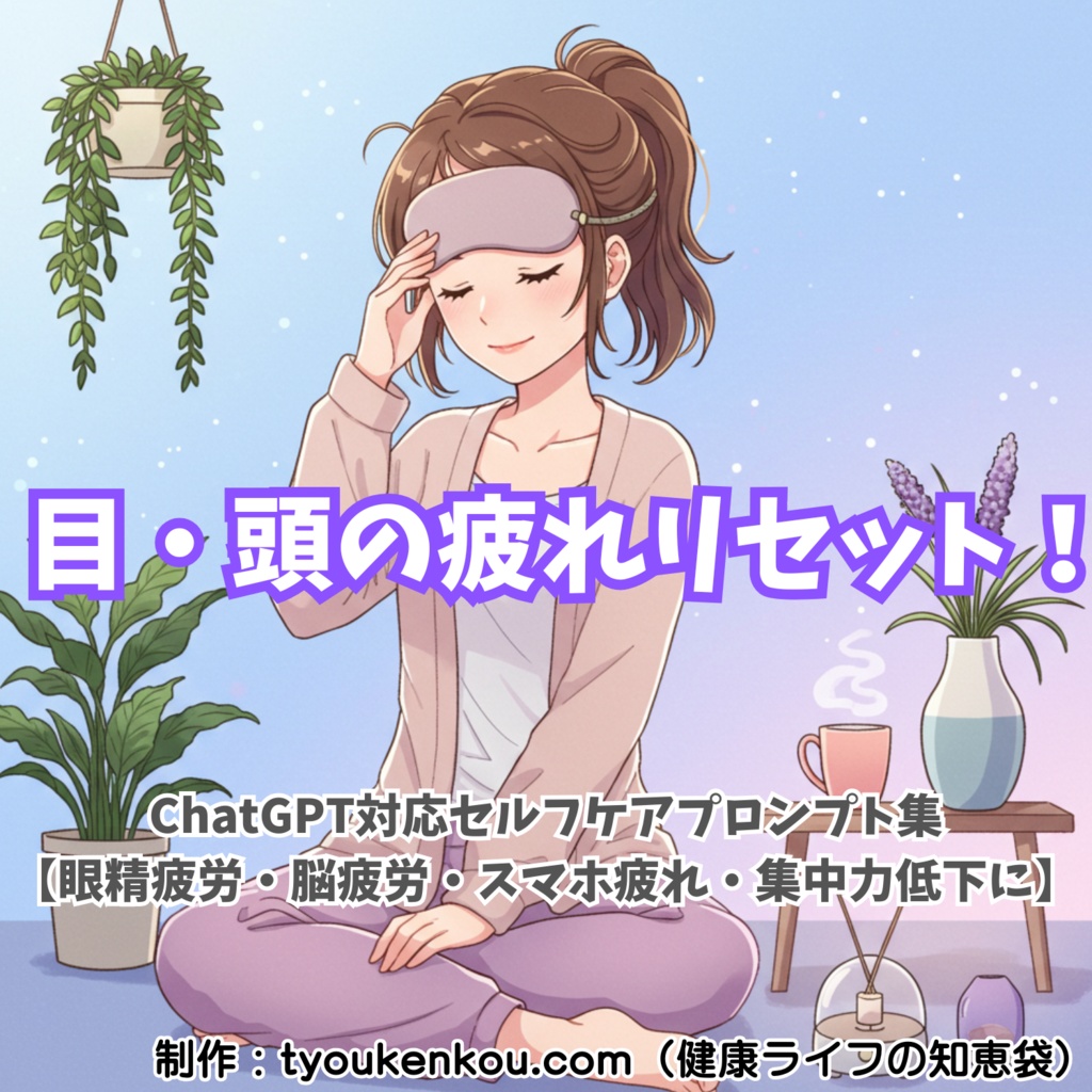 👀 目・頭の疲れリセット！セルフケアプロンプト集【ChatGPT対応】