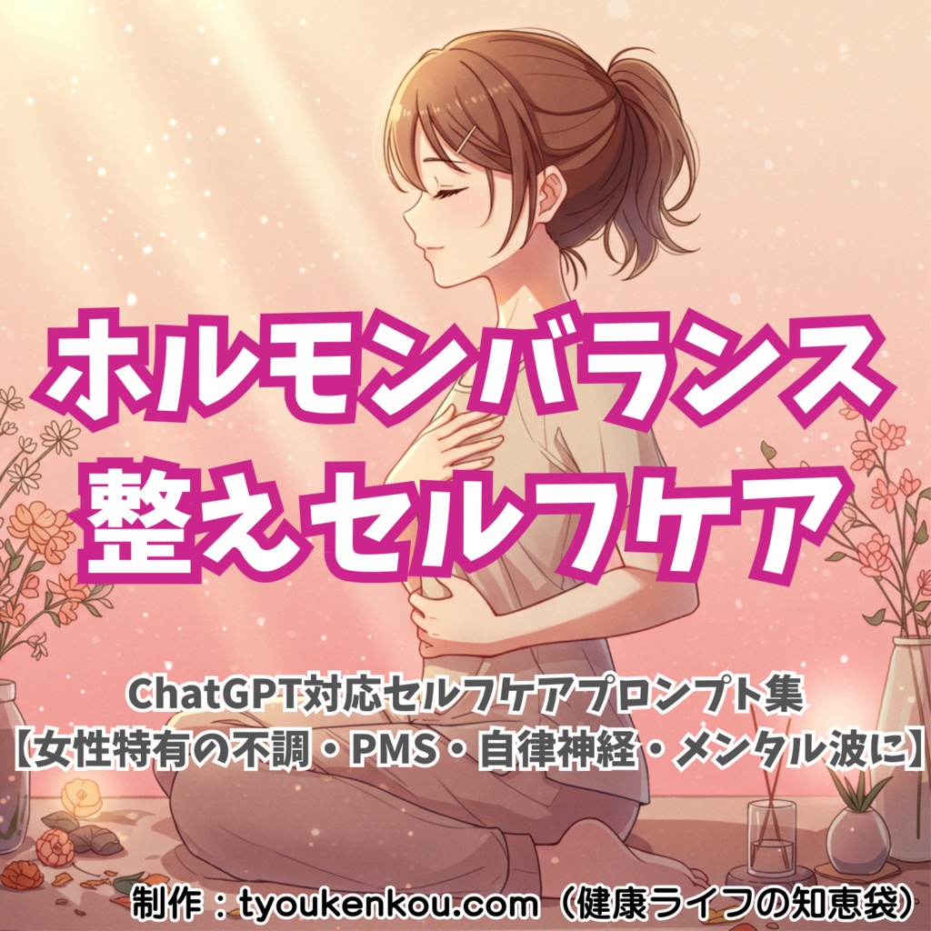 ホルモンバランス整えセルフケアプロンプト集【ChatGPT対応】｜リンのやさしい女性ケアアドバイス