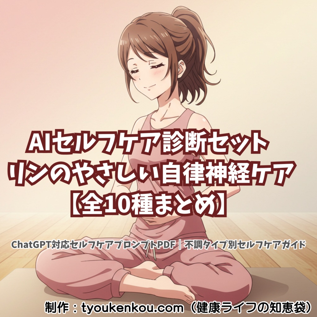 【特別セット割】AIセルフケアプロンプト全9種まとめ買い｜リンのやさしい自律神経・不調ケアPDF【ChatGPT対応】